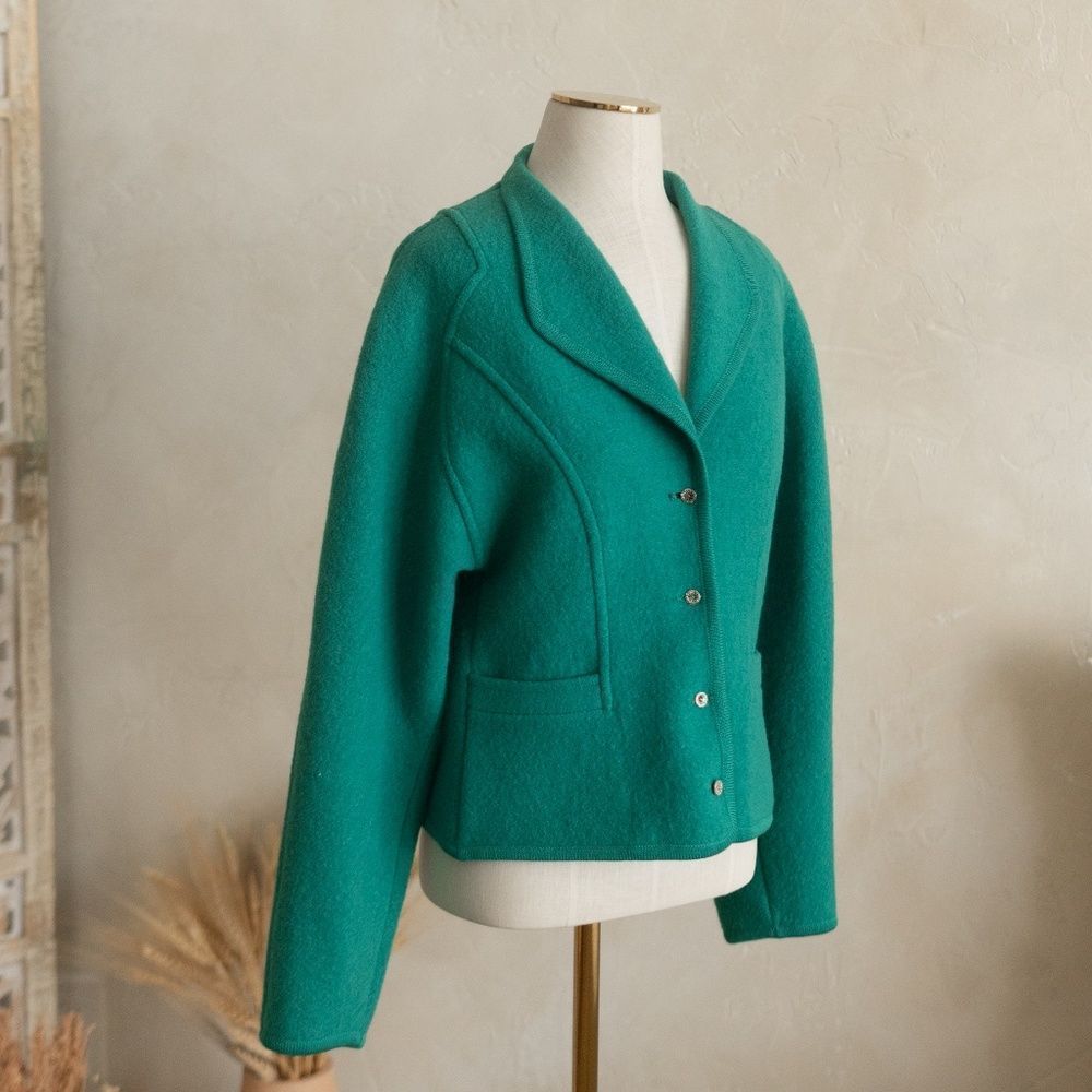 Women’s Geiger Kelly‎ Green Wool Blazer Jacket size 38